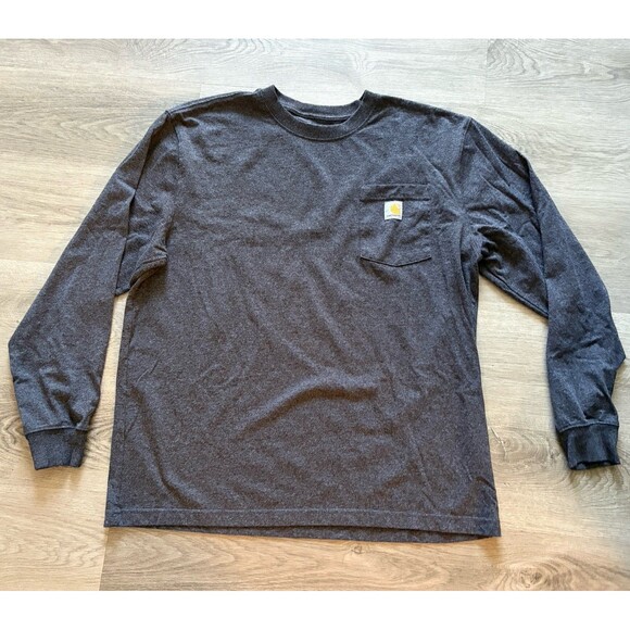 Carhartt Men’s oversized loose fit grey long sleeve T shirt EUC Large - Picture 7 of 10
